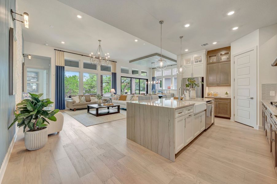 Furnished interior in a model home at Kissing Tree – Summit Series in San Marcos (Image 51).