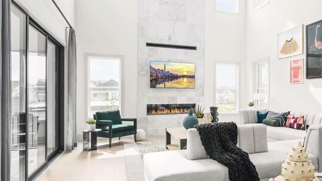 Furnished interior in a model home at Franklin Ridge in Franklin (Image 4).