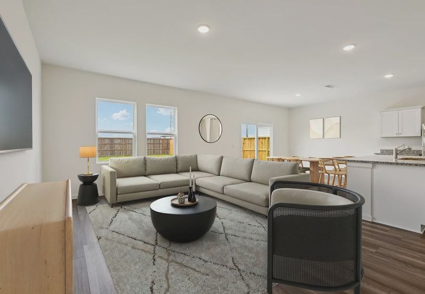 Furnished interior in a model home at Pender Woods at Cane Bay in Summerville (Image 7). Furnished interior in a model home at Pender Woods at Cane Bay in Summerville (Image 7).