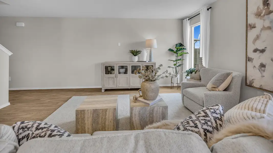 Furnished interior in a model home at Sunset Oaks in Maxwell (Image 9).
