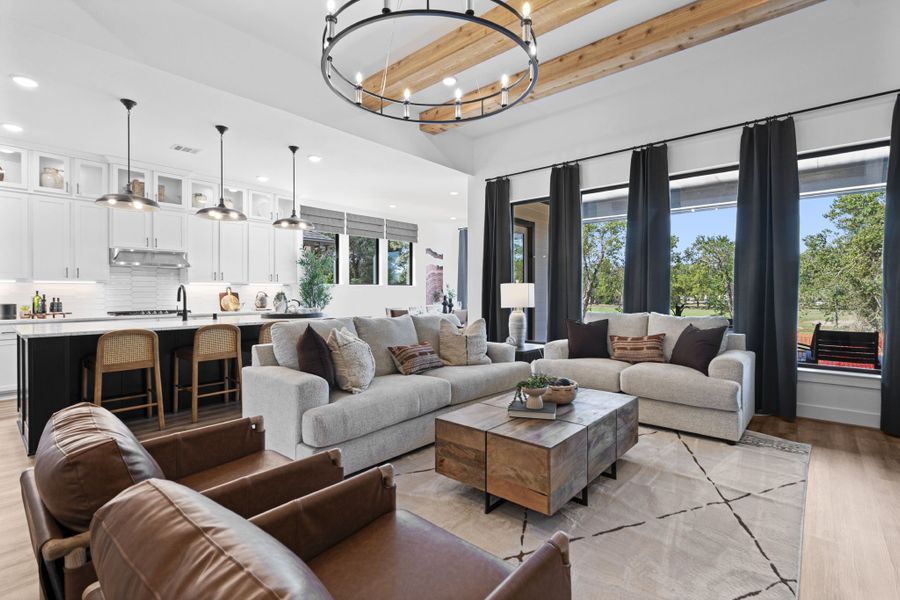 Furnished interior in a model home at Hunters Crossing in Sealy (Image 8).