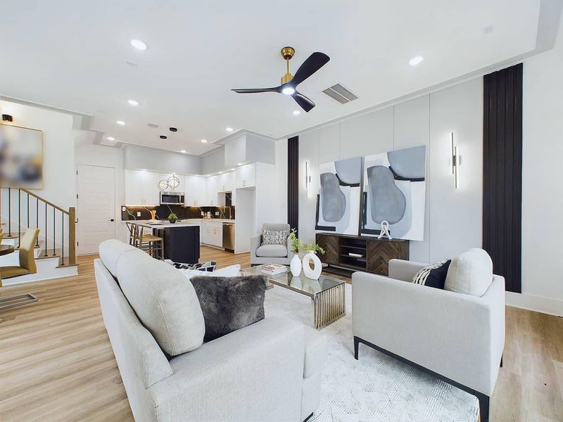 Furnished interior in a model home at Orange Spring Homes in Houston (Image 33).