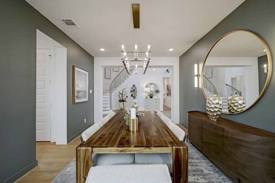 Furnished interior in a model home at Harvest Green - 60' in Richmond (Image 6).
