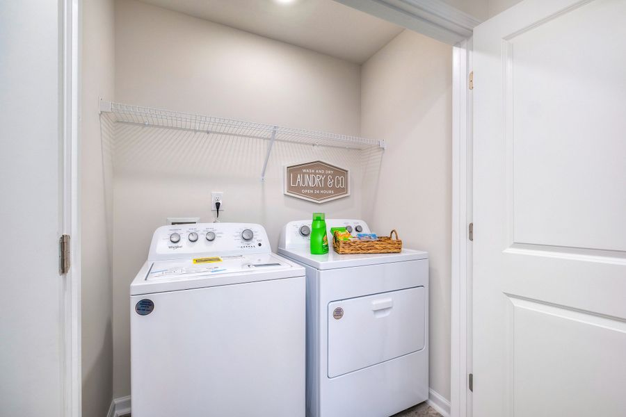 Furnished interior in a model home at Wall Street in Sumter (Image 27).