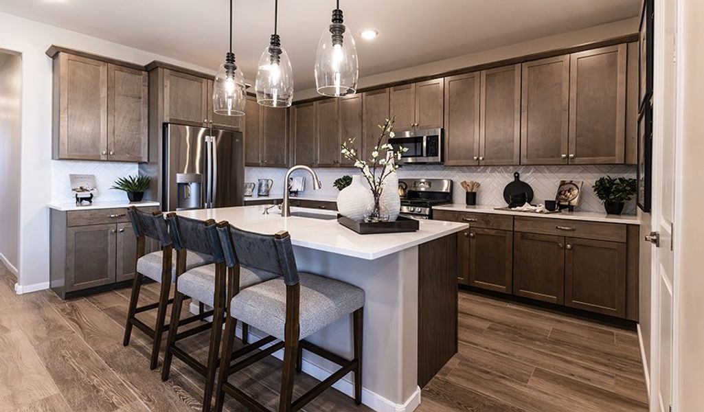 Furnished interior in a model home at Desert Bloom at Monarch in Marana (Image 4).