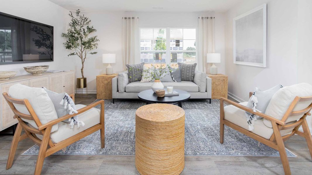 Furnished interior in a model home at Foxtail in Yadkinville (Image 14).