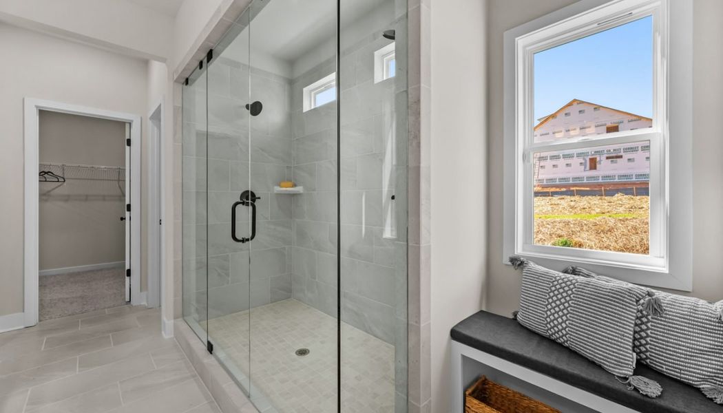 Furnished interior in a model home at Rosewood Lake Preserve in Hoschton (Image 27).