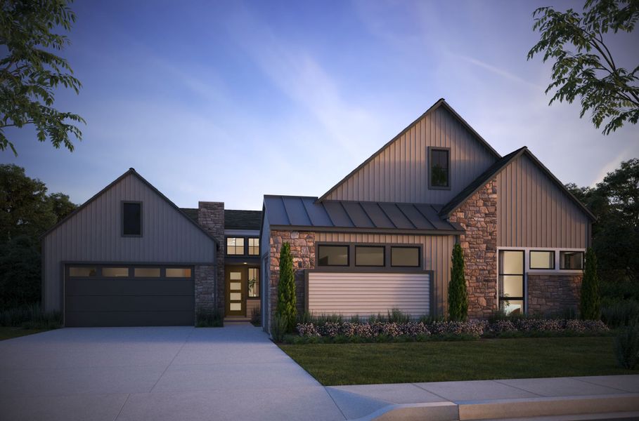 Front exterior of a home in the The Fairways at RainDance community, located in Windsor, CO (Image 19).