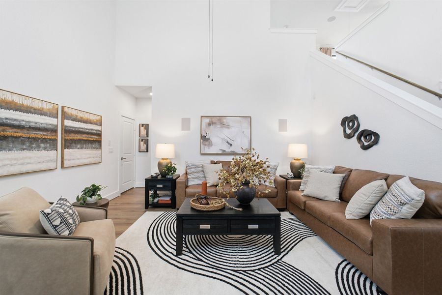 Furnished interior in a model home at Lone Oak in San Antonio (Image 9).