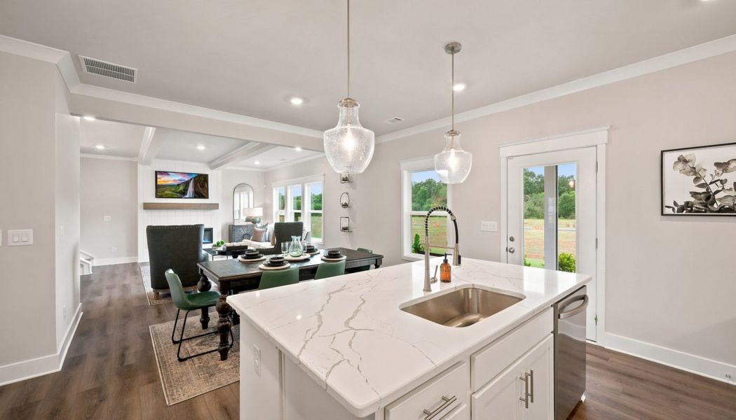 Furnished interior in a model home at Greenefield in Cartersville (Image 32).