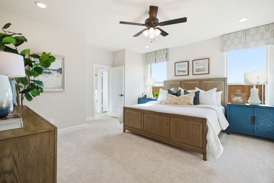 Furnished interior in a model home at Waterbend: Ivy Townhomes in Euless (Image 4).
