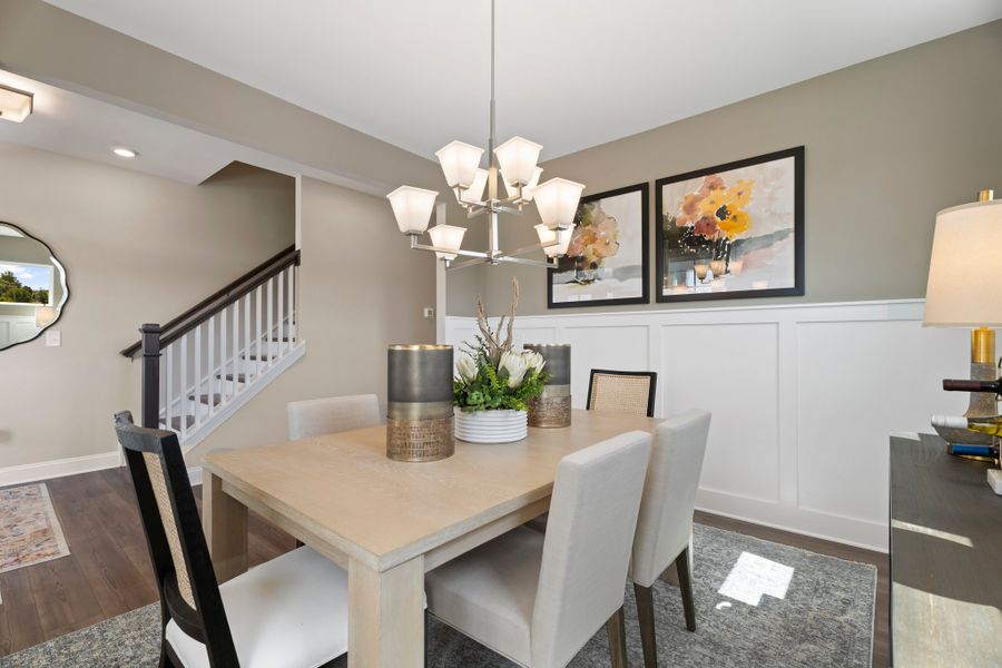 Furnished interior in a model home at Hopewell Garden in Winston-Salem (Image 3).