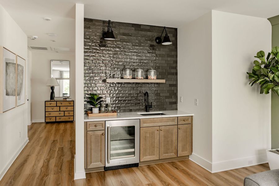 Furnished interior in a model home at McLean South Shore in Belmont (Image 54).