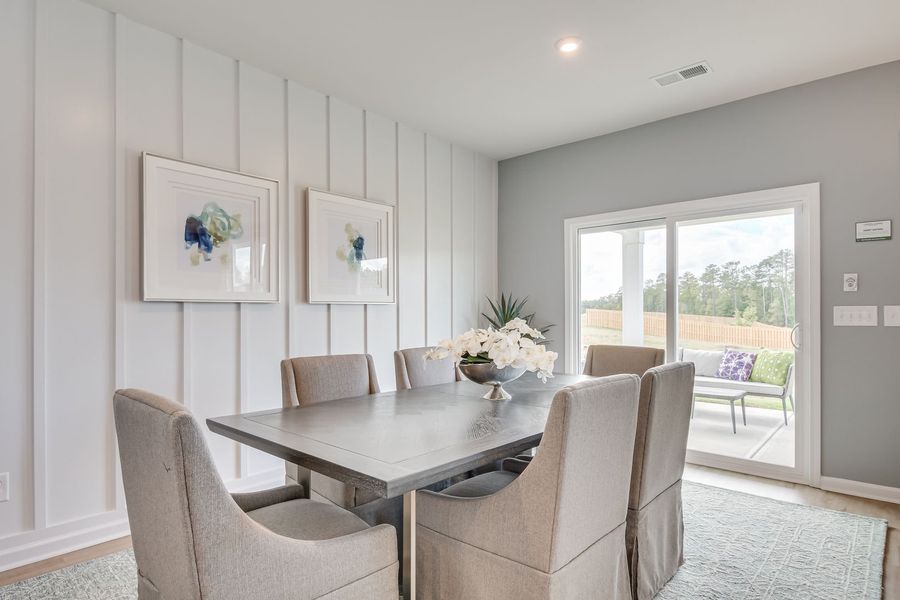 Bright dining areas