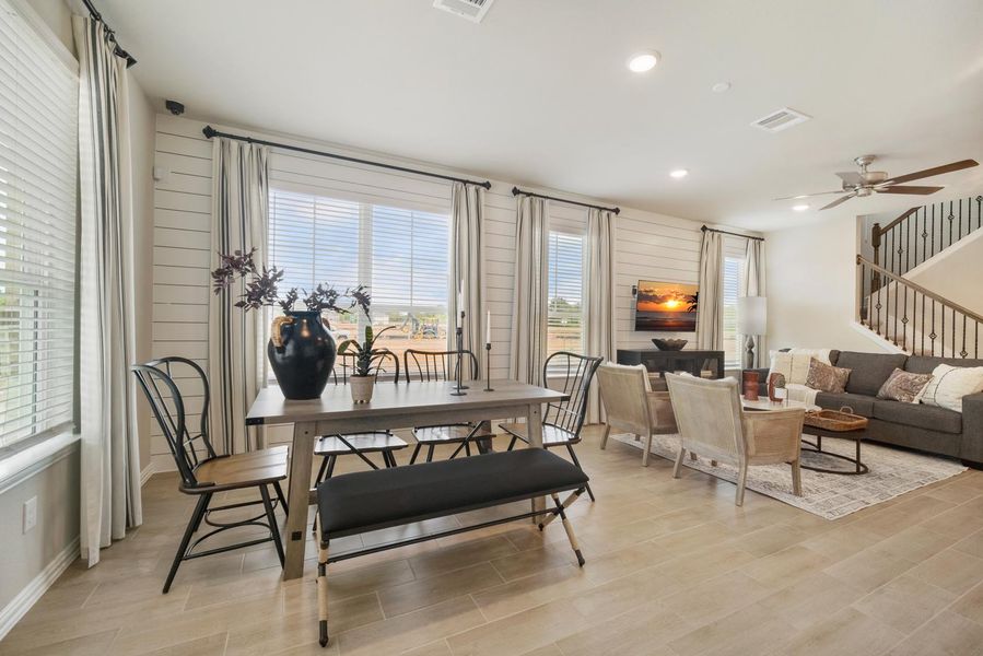 Furnished interior in a model home at Seven Oaks Townhomes in Tomball (Image 8).