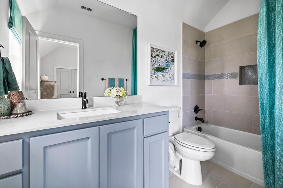 Furnished interior in a model home at Windsong Ranch - The Enclave in Prosper (Image 32). Furnished interior in a model home at Windsong Ranch - The Enclave in Prosper (Image 32).