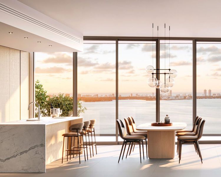 Furnished interior in a model home at Cove in Miami (Image 6).