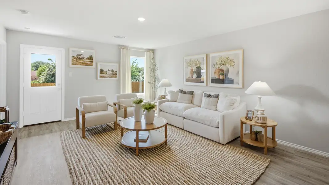 Furnished interior in a model home at Hidden Trails in Belton (Image 23).