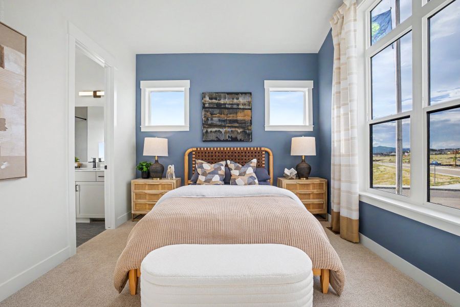 Furnished interior in a model home at Jackson Creek in Monument (Image 97).