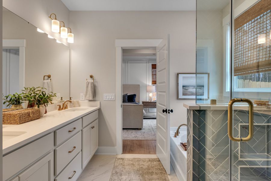 Furnished interior in a model home at Creek Pointe in Moncks Corner (Image 14).