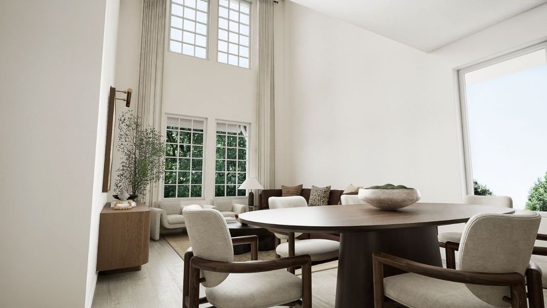 Furnished interior in a model home at Waterbend in Euless (Image 7).