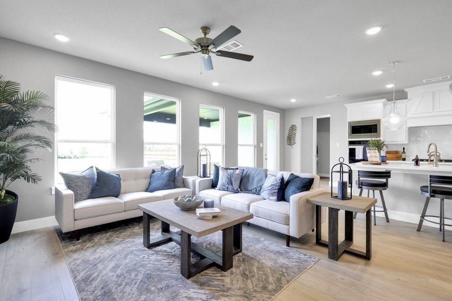 Furnished interior in a model home at Polo Ridge in Forney (Image 25).