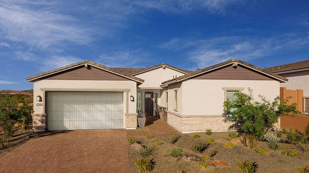 Front exterior of a home in the Shadow Ridge Passage Collection community, located in Avondale, AZ (Image 1). Front exterior of a home in the Shadow Ridge Passage Collection community, located in Avondale, AZ (Image 1).