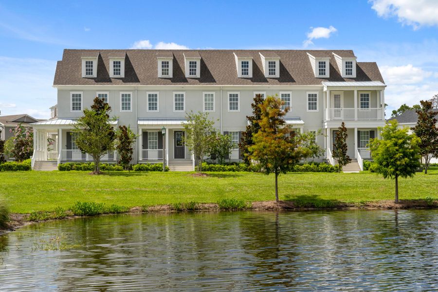 Front exterior of a home in the Celebration - Island Village community, located in Celebration, FL (Image 15). Front exterior of a home in the Celebration - Island Village community, located in Celebration, FL (Image 15).