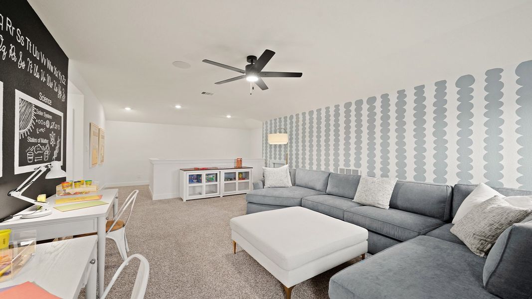 Furnished interior in a model home at Chapel Lakes in Montgomery (Image 38).