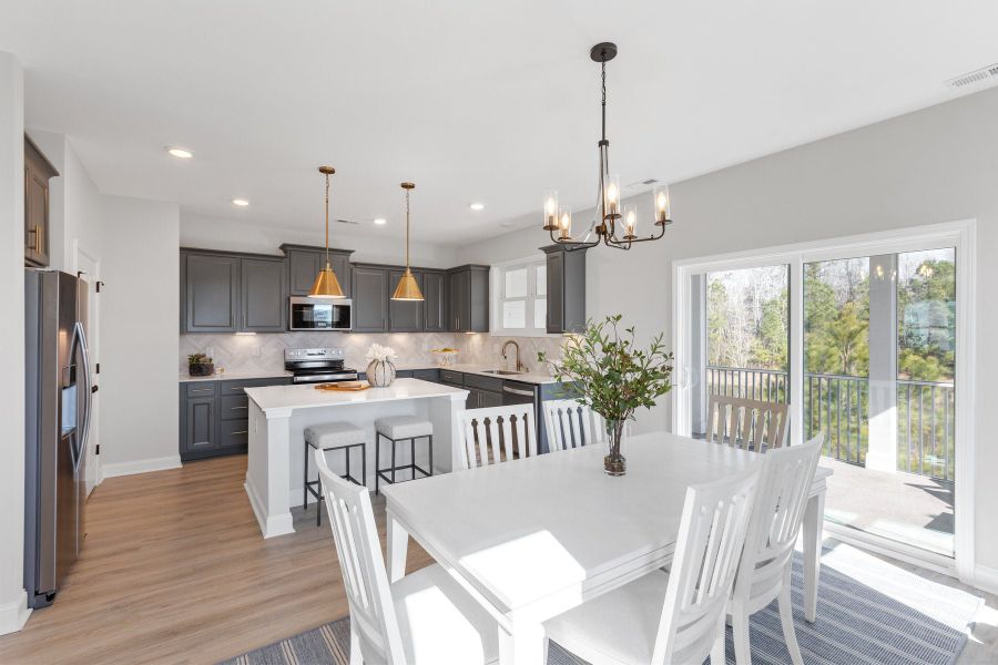 Furnished interior in a model home at Anchors Bend Townes in Wilmington (Image 23).