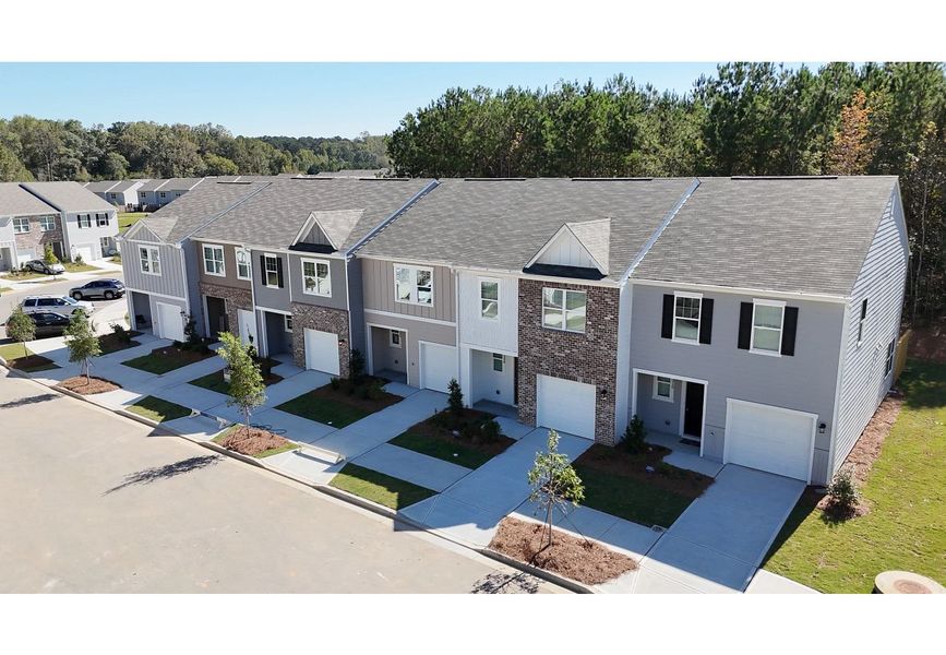 Aerial view of the Rivington Walk community in Winder, GA, showing layout and nearby surroundings (Image 1). Aerial view of the Rivington Walk community in Winder, GA, showing layout and nearby surroundings (Image 1).