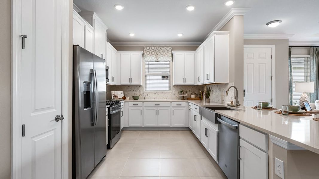Furnished interior in a model home at Esplanade at Wiregrass Ranch in Wesley Chapel (Image 51).