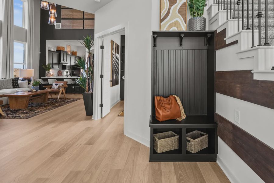 Furnished interior in a model home at Confluence in Marion (Image 4).
