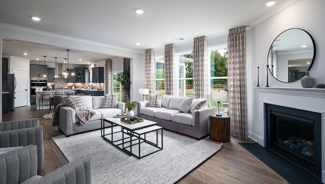 Furnished interior in a model home at Sanctuary at Southgate in Indian Trail (Image 14). Furnished interior in a model home at Sanctuary at Southgate in Indian Trail (Image 14).