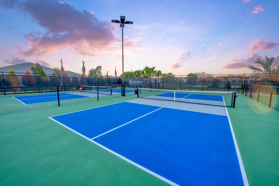 Pickleball courts in this new home community in Englewood, Florida Pickleball courts in this new home community in Englewood, Florida