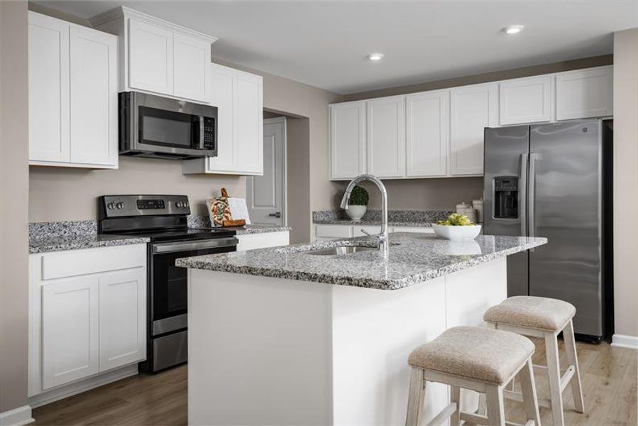 Furnished interior in a model home at Harpers Glen Single Family in Wendell (Image 8).