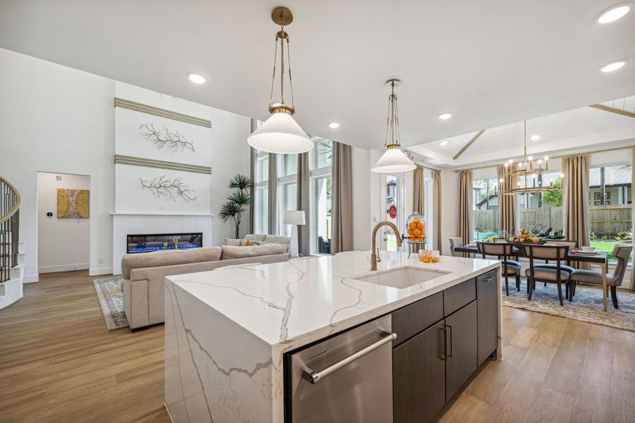Furnished interior in a model home at ARTAVIA® - 60' in Conroe (Image 13).
