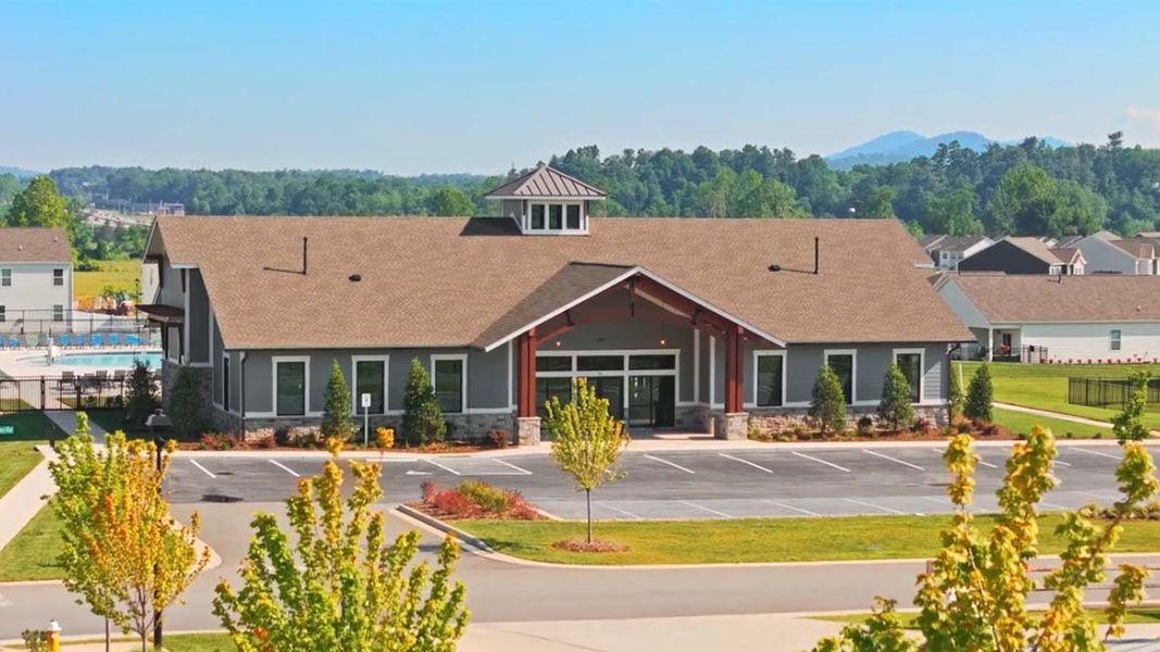 Front exterior of a home in the Townes at Tap Root Farms community, located in Fletcher, NC (Image 2).