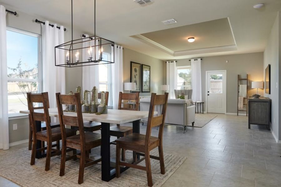 Furnished interior in a model home at Elley Crossing in New Braunfels (Image 16).
