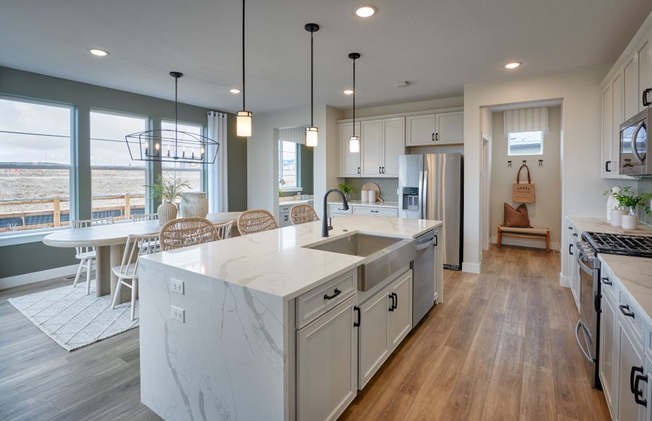 Waterfall Edge Kitchen Island
