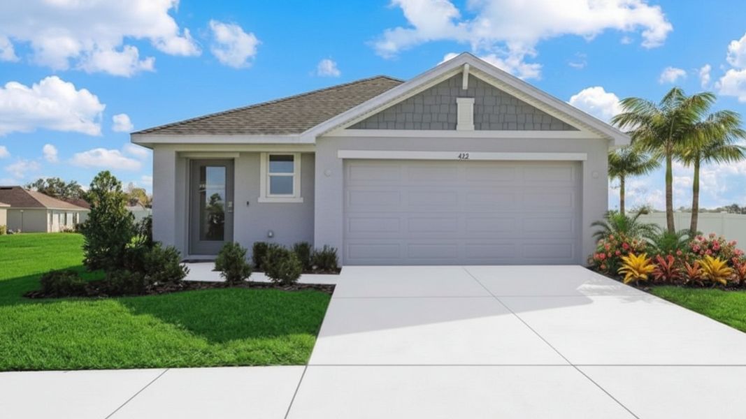 Front exterior of a home in the Northwater at Two Rivers community, located in Zephyrhills, FL (Image 3). Front exterior of a home in the Northwater at Two Rivers community, located in Zephyrhills, FL (Image 3).