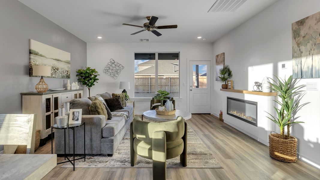 Furnished interior in a model home at Viridian in Lubbock (Image 14).