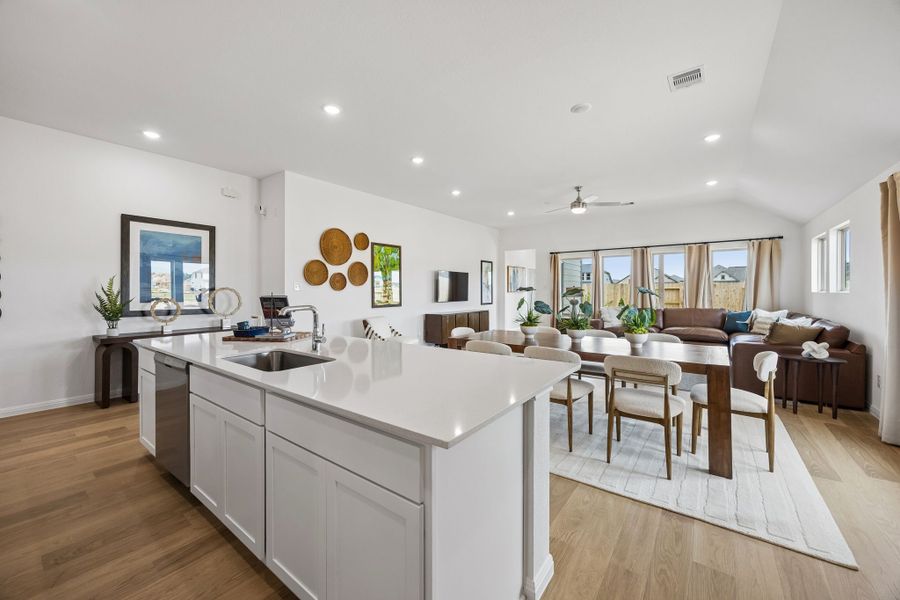 Kitchen in the Diamond Model Home by Trophy Signature Homes