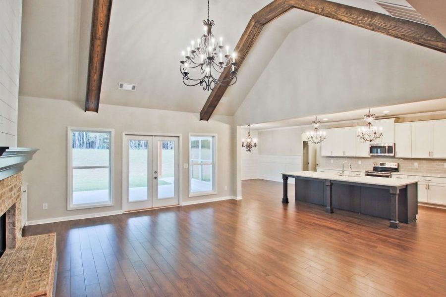 Furnished interior in a model home at Rockwell Farms in Winder (Image 14).