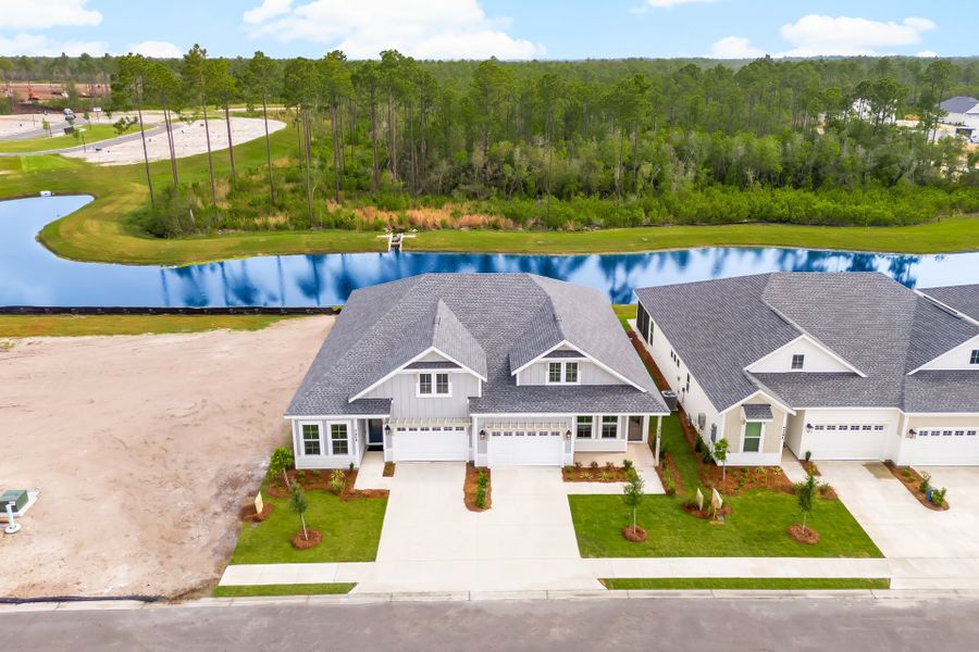 Aerial view of the The Villas at Longleaf Park, a Watersound Origins® community community in Inlet Beach, FL, showing layout and nearby surroundings (Image 23).
