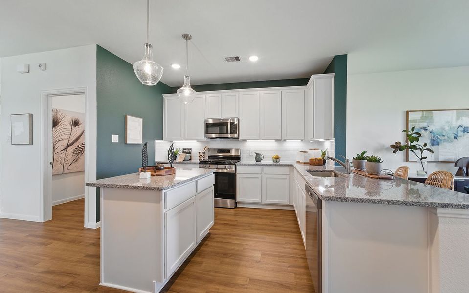 Furnished interior in a model home at Sweetgrass Village in Crosby (Image 22). Furnished interior in a model home at Sweetgrass Village in Crosby (Image 22).