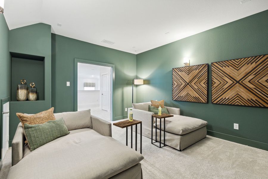 Furnished interior in a model home at Painted Tree Lakeside in McKinney (Image 35).