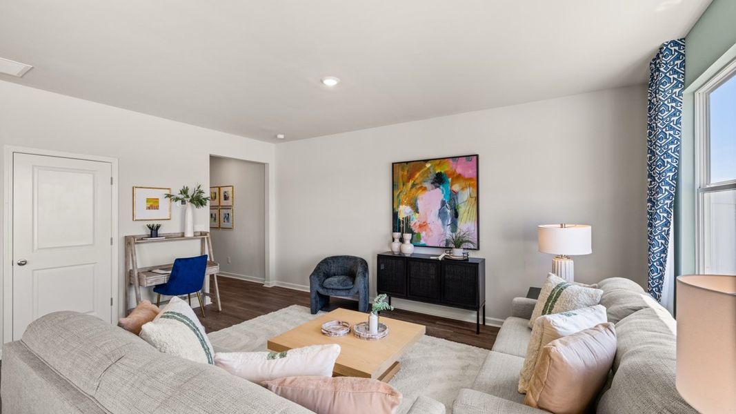 Furnished interior in a model home at Rushing Waters Townhomes in North Augusta (Image 15).