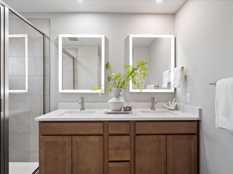 Furnished interior in a model home at Parkside at Victory Ridge in Colorado Springs (Image 5).