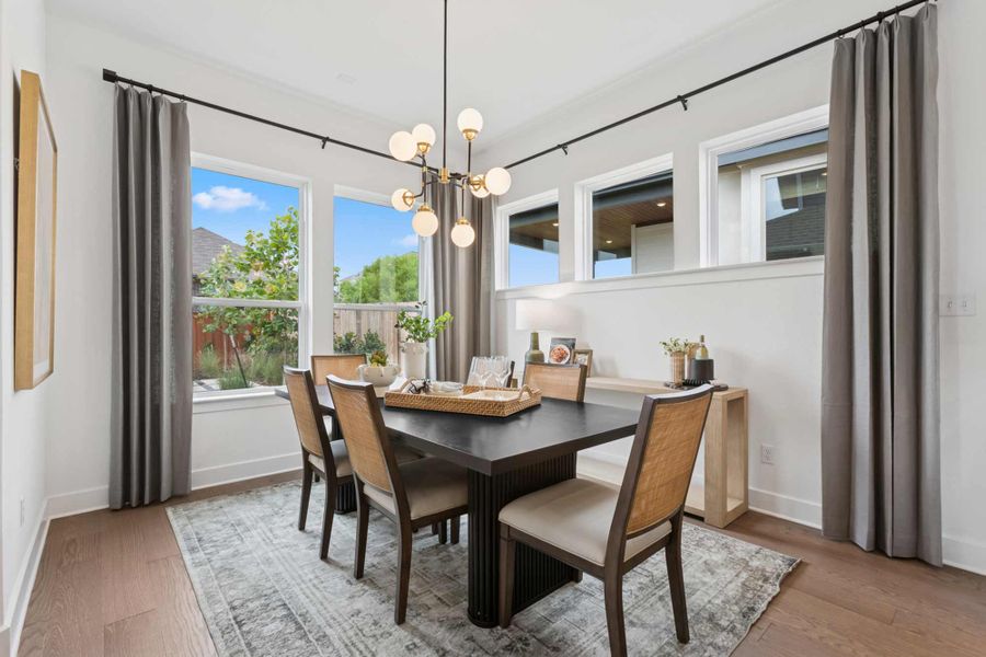 Furnished interior in a model home at Kissing Tree – Summit Series in San Marcos (Image 6). Furnished interior in a model home at Kissing Tree – Summit Series in San Marcos (Image 6).